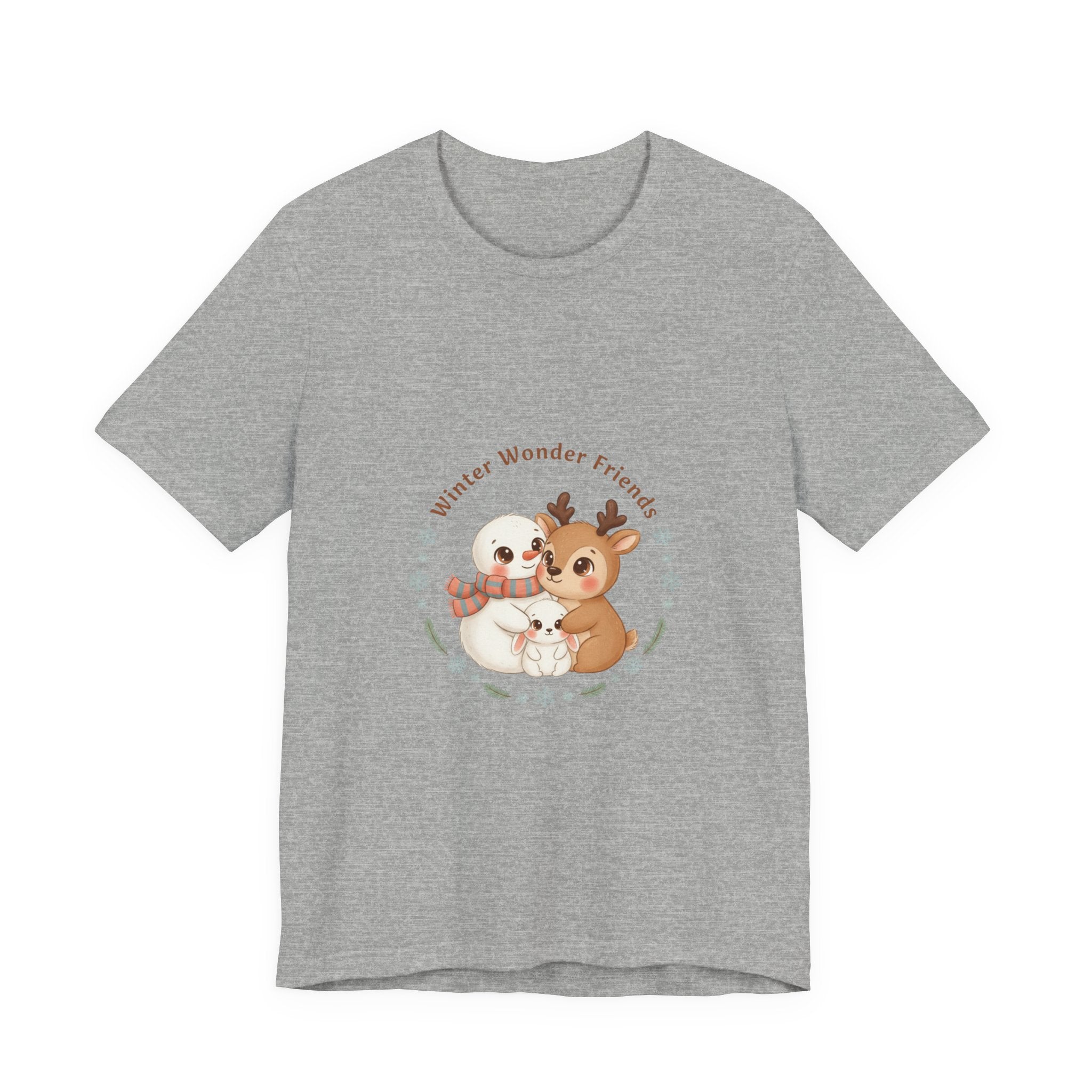 T-Shirt | Winter Tier Freunde Reh & Pinguin | niedliche Wintertiere