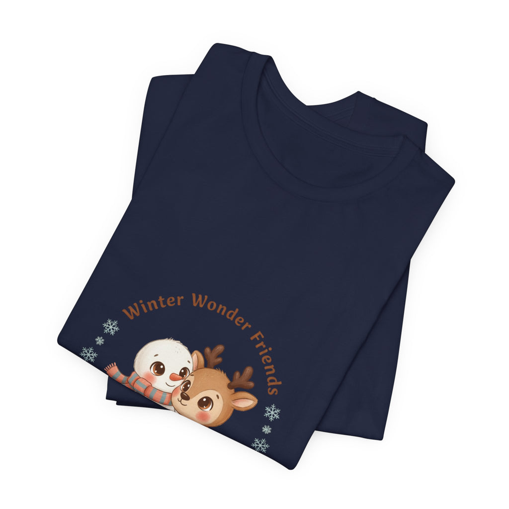 T-Shirt | Winter Tier Freunde Reh & Pinguin | niedliche Wintertiere
