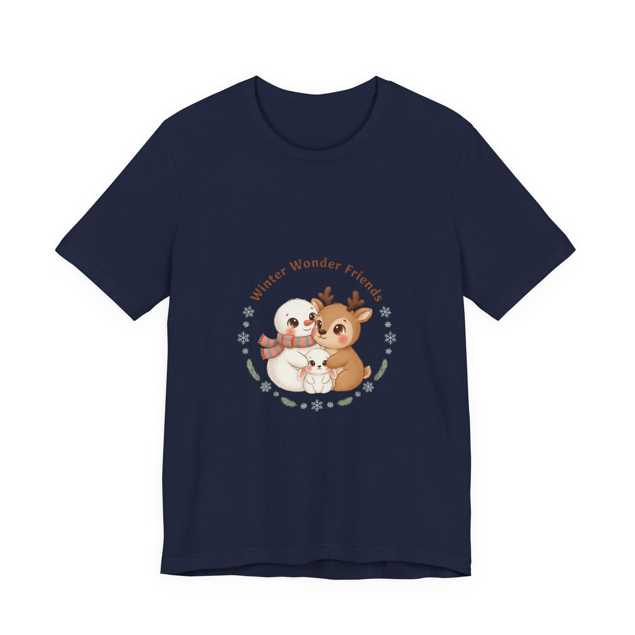T-Shirt | Winter Tier Freunde Reh & Pinguin | niedliche Wintertiere
