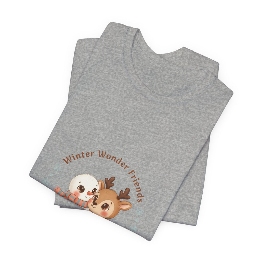T-Shirt | Winter Tier Freunde Reh & Pinguin | niedliche Wintertiere