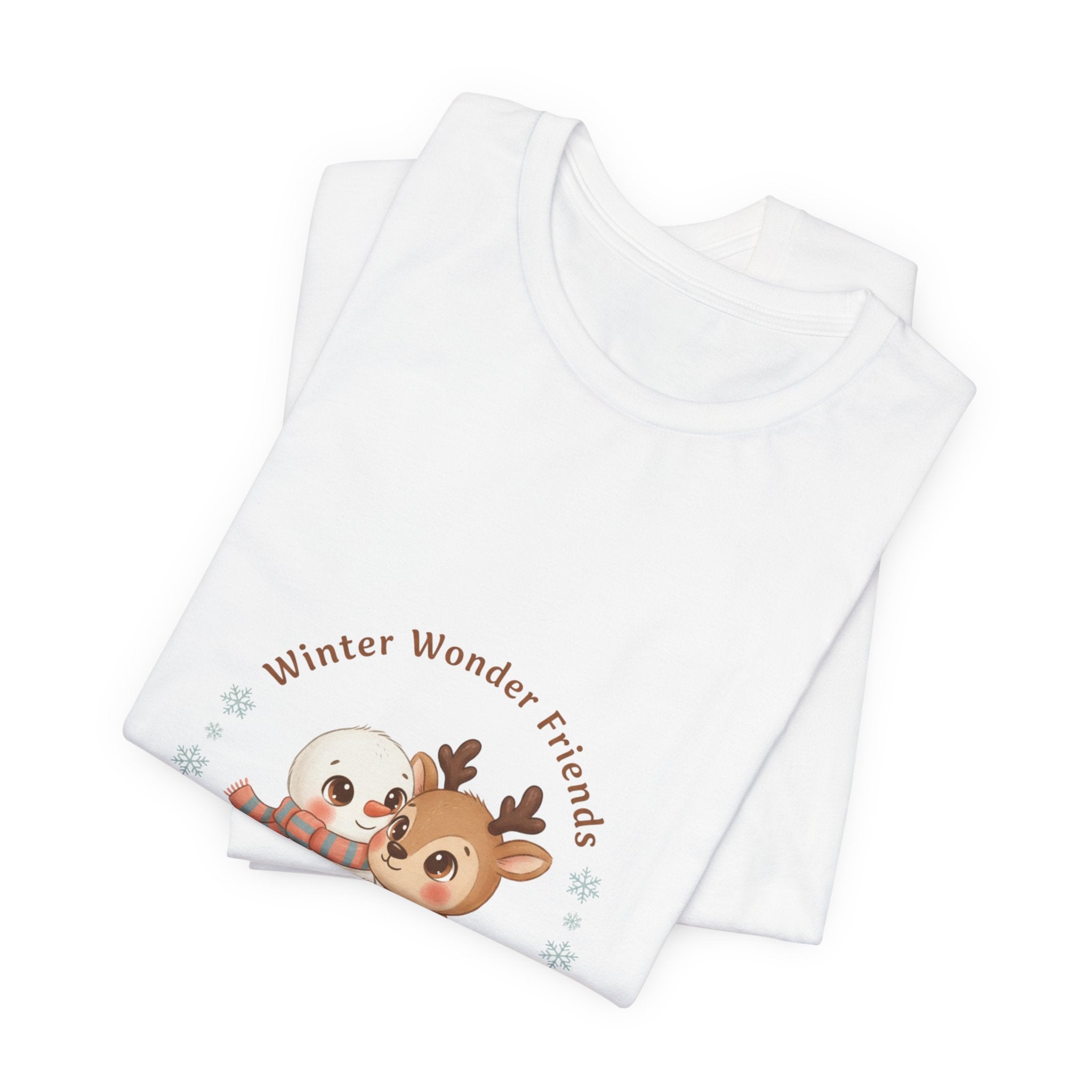 T-Shirt | Winter Tier Freunde Reh & Pinguin | niedliche Wintertiere