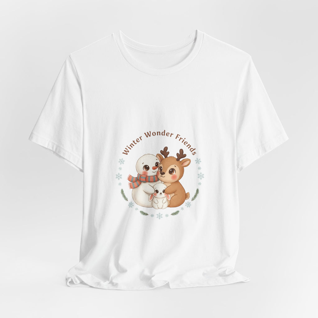 T-Shirt | Winter Tier Freunde Reh & Pinguin | niedliche Wintertiere