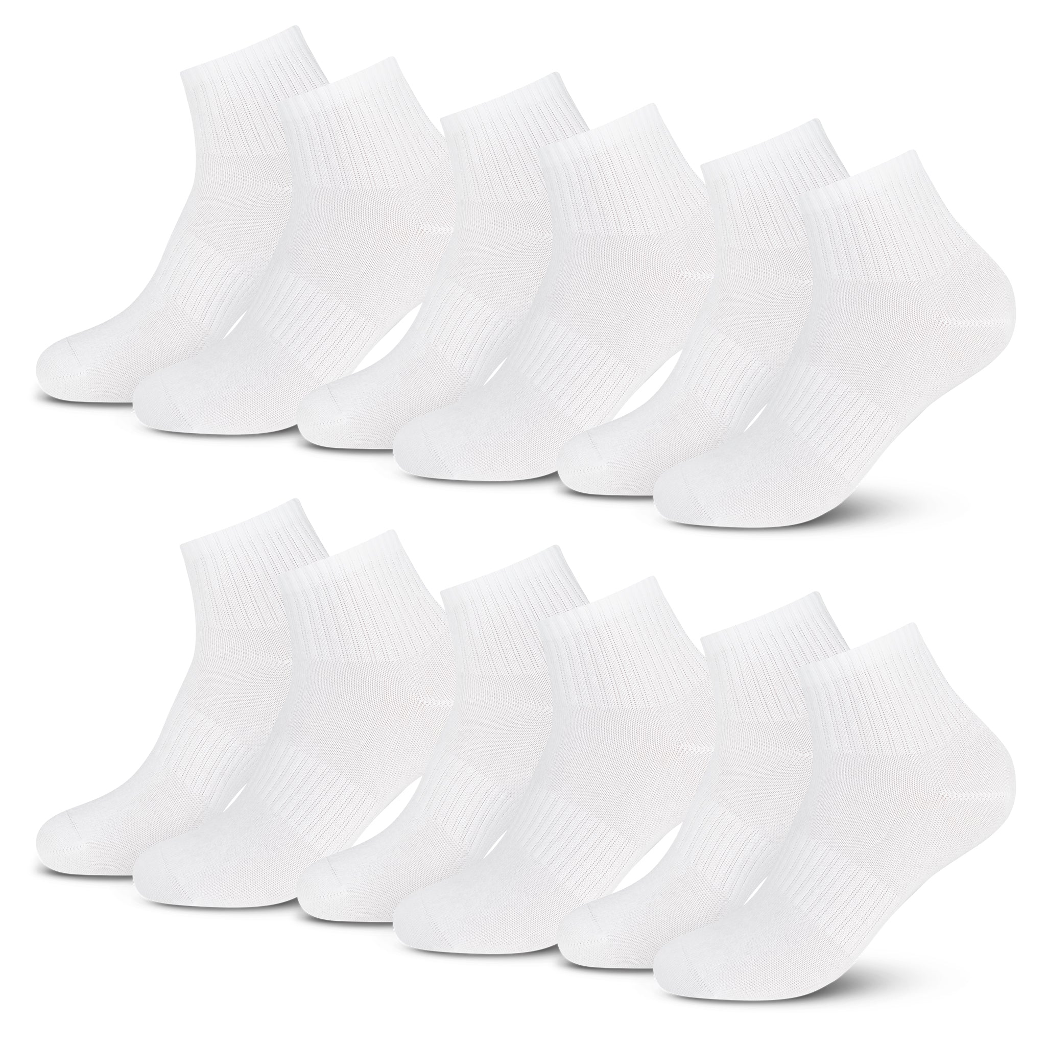 Sneaker Socken - weiß - (6 Paar) - 78 % Baumwolle