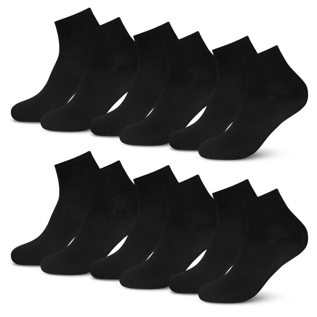 Sneaker Socken  - schwarz -(6 Paar) - 78 % Baumwolle
