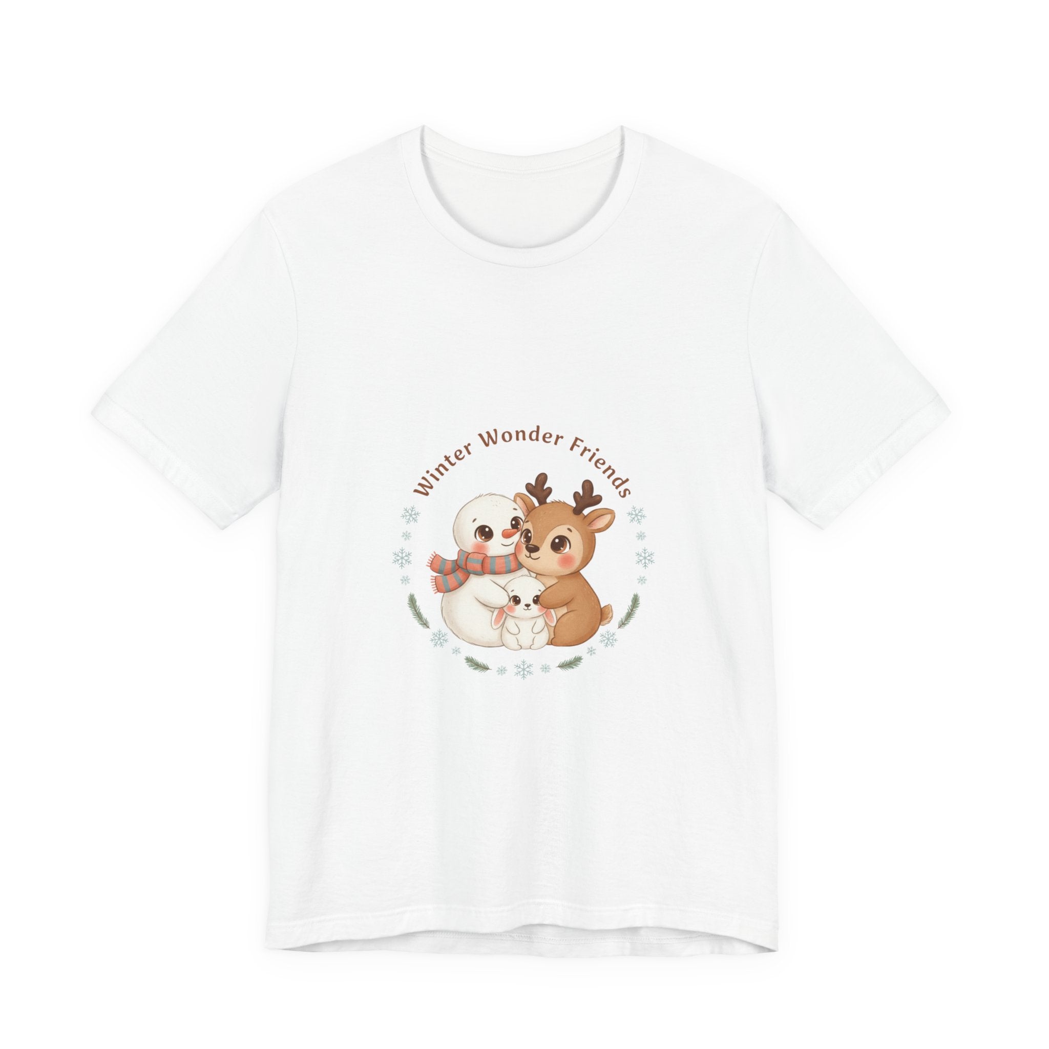T-Shirt | Winter Tier Freunde Reh & Pinguin | niedliche Wintertiere