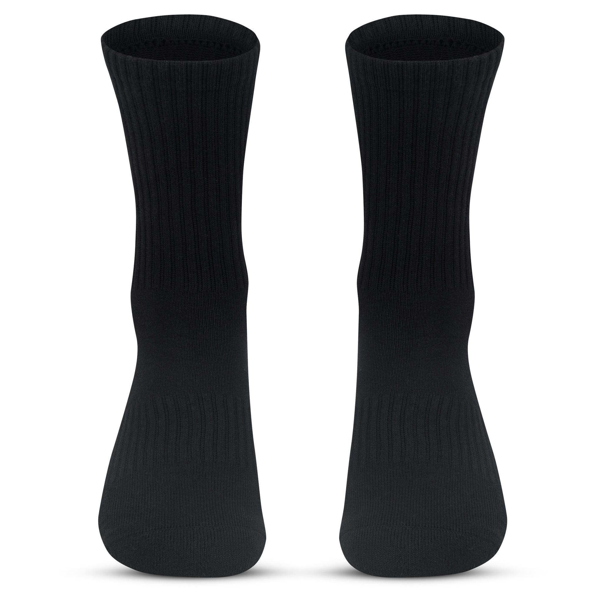 Yoga  / Pilates Socken -schwarz - (3 Paar) - Crew Design - 80 % Baumwolle