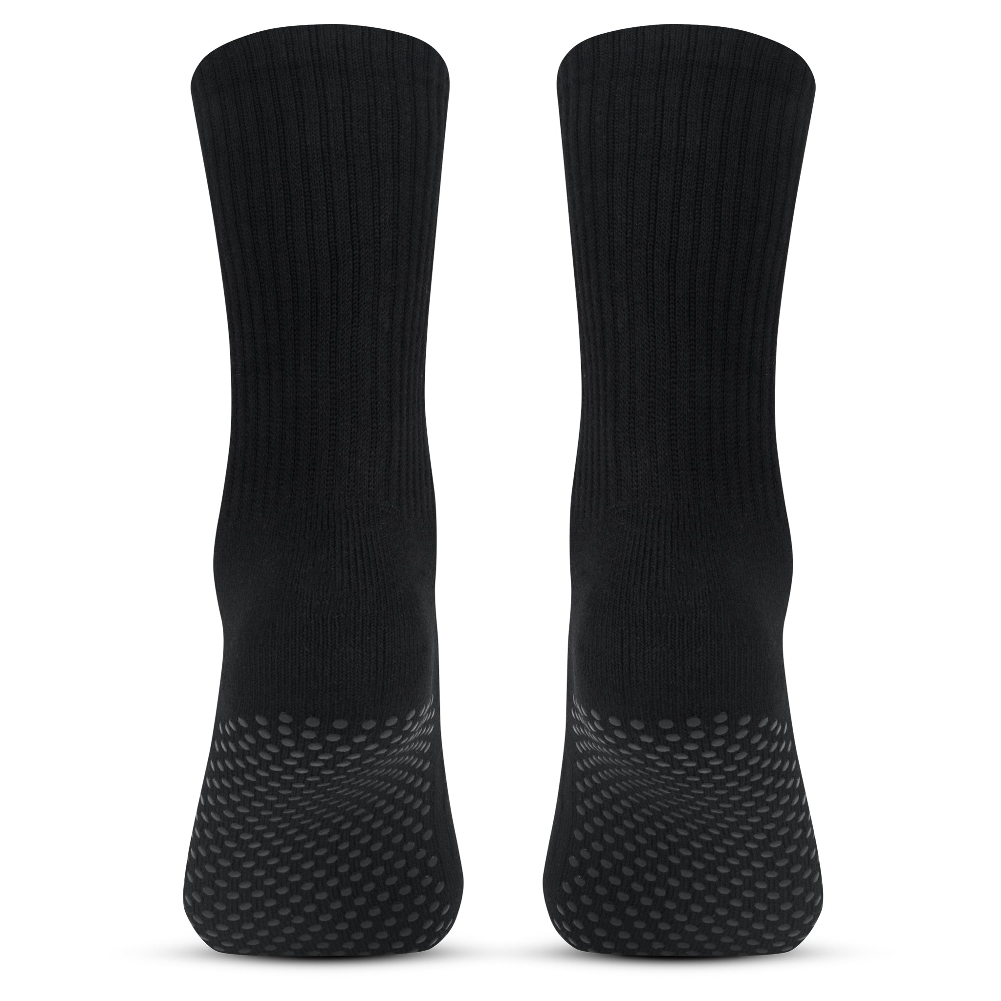 Yoga  / Pilates Socken -schwarz - (3 Paar) - Crew Design - 80 % Baumwolle