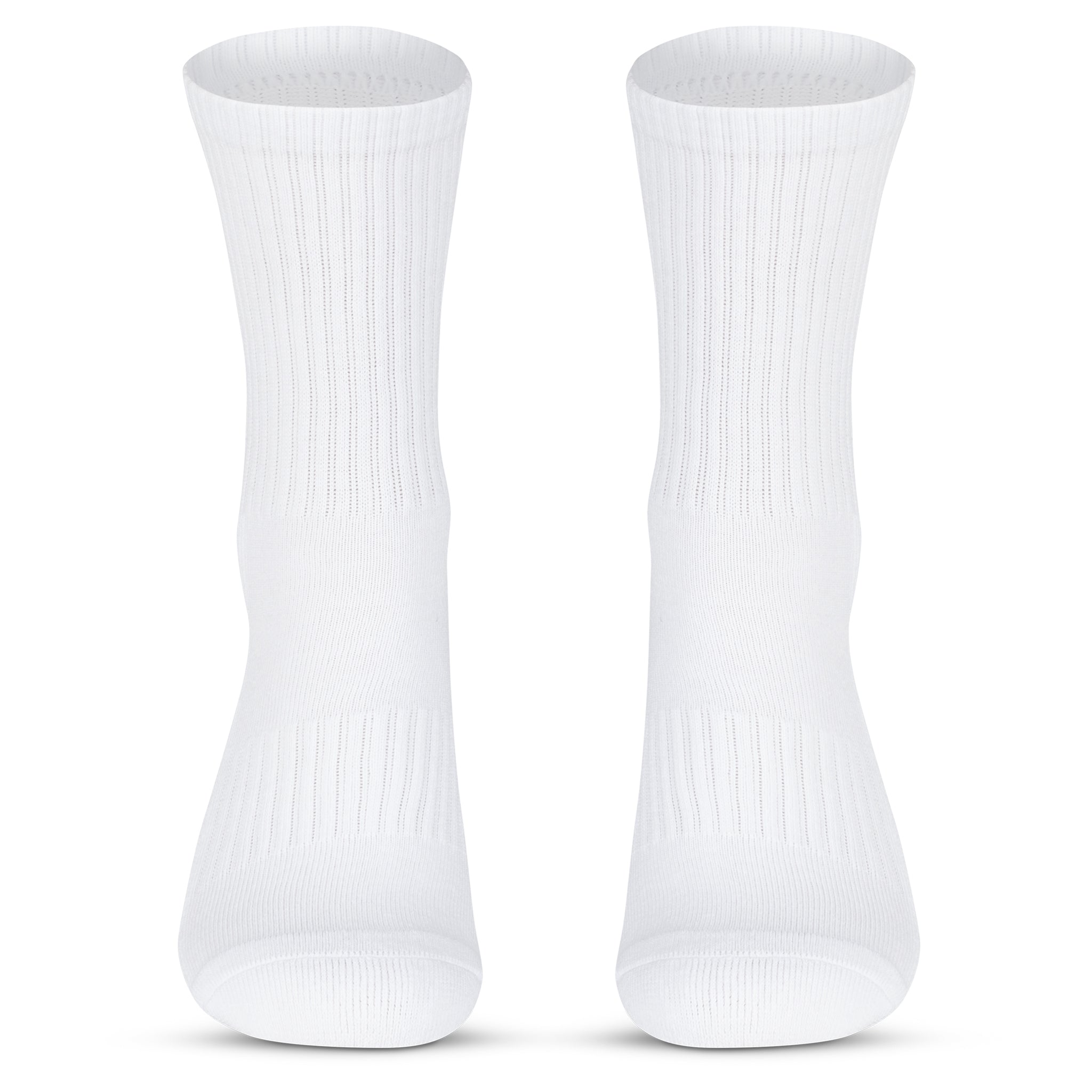 Yoga  / Pilates Socken -weiß - (3 Paar) - Crew Design - 80 % Baumwolle