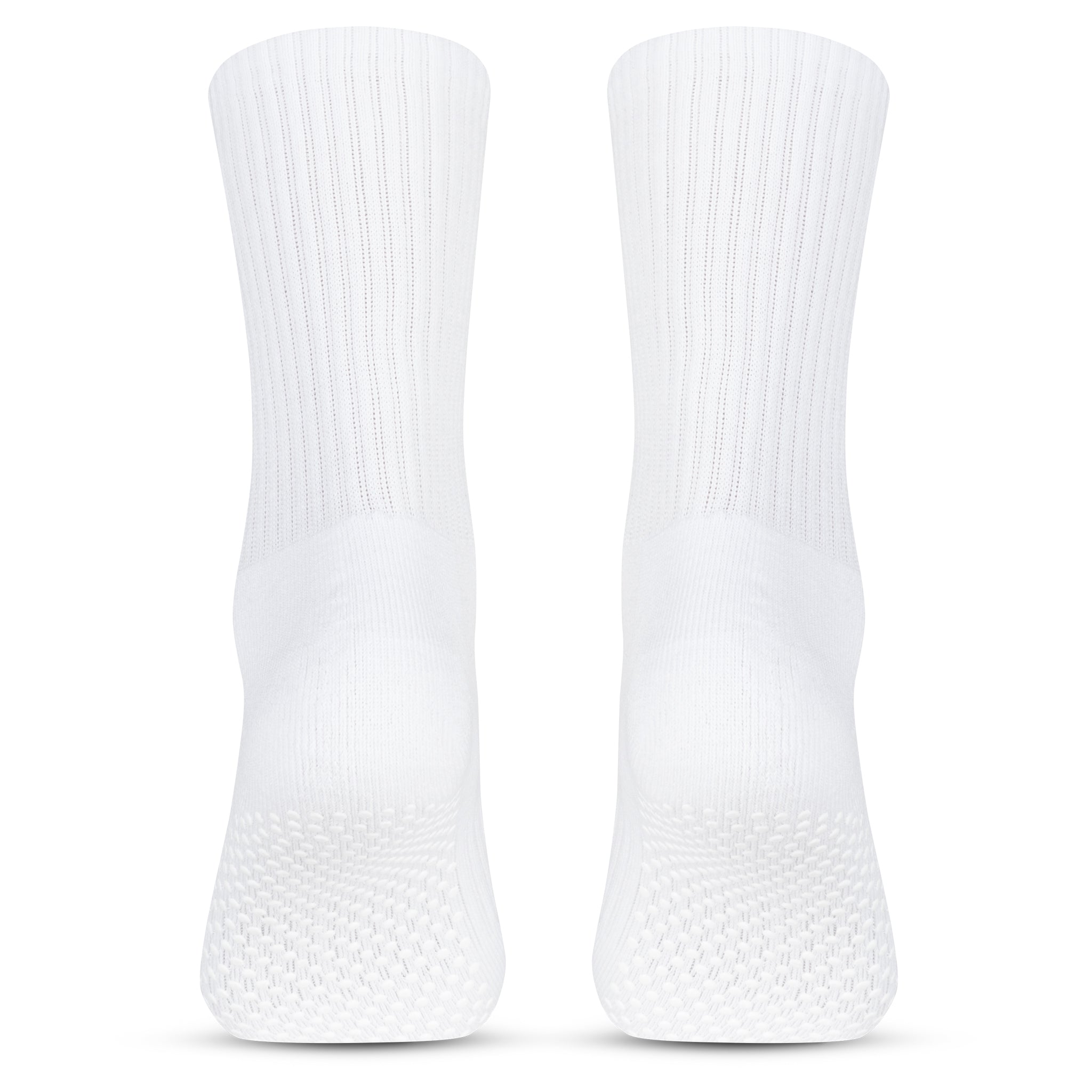 Yoga  / Pilates Socken -weiß - (3 Paar) - Crew Design - 80 % Baumwolle