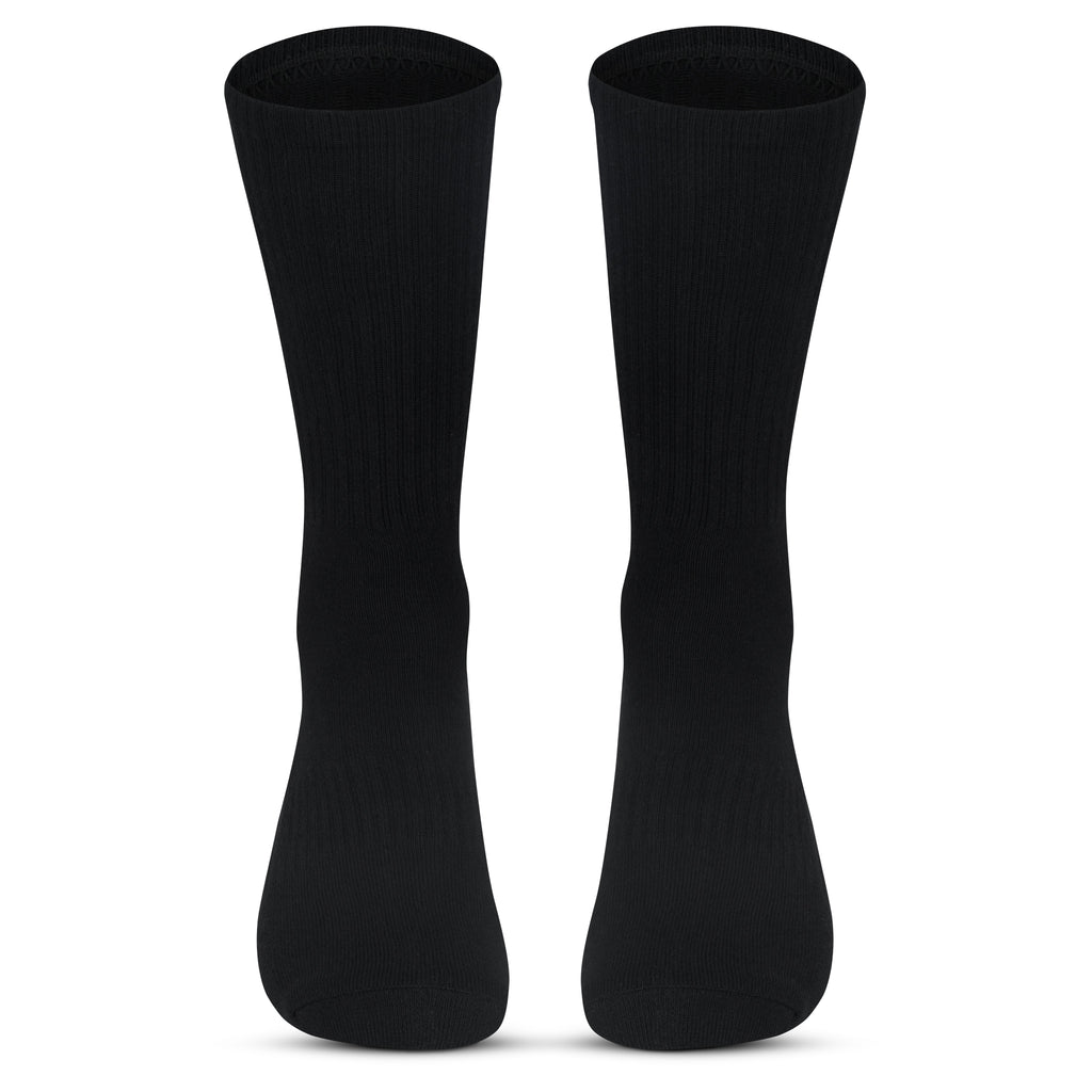 Sport Socken Crew Style - schwarz -  (6 Paar) - 78 % Baumwolle