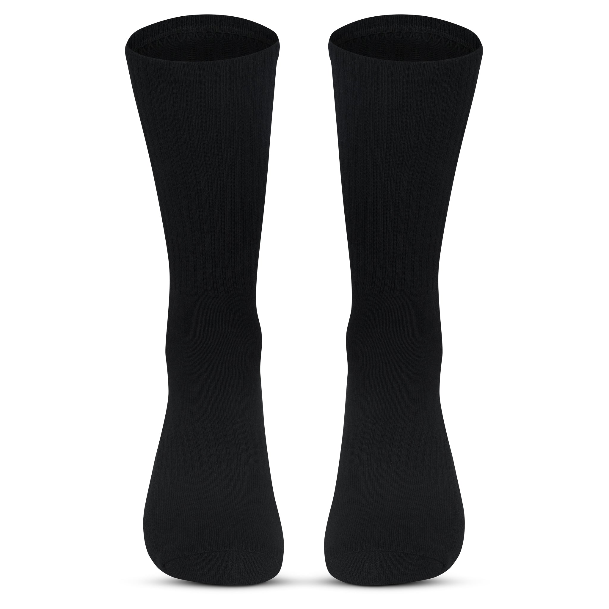 Sport Socken Crew Style - schwarz -  (6 Paar) - 78 % Baumwolle