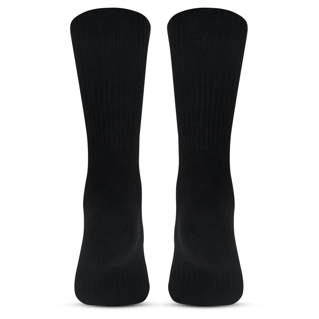 Sport Socken Crew Style - schwarz -  (6 Paar) - 78 % Baumwolle