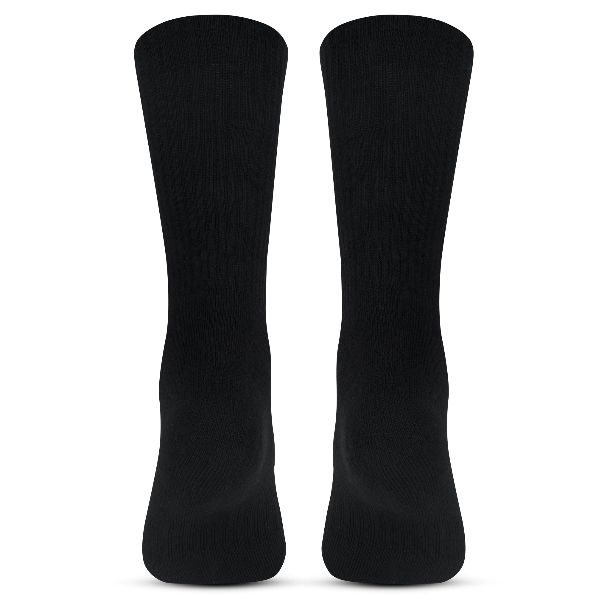 Sport Socken Crew Style - schwarz -  (6 Paar) - 78 % Baumwolle