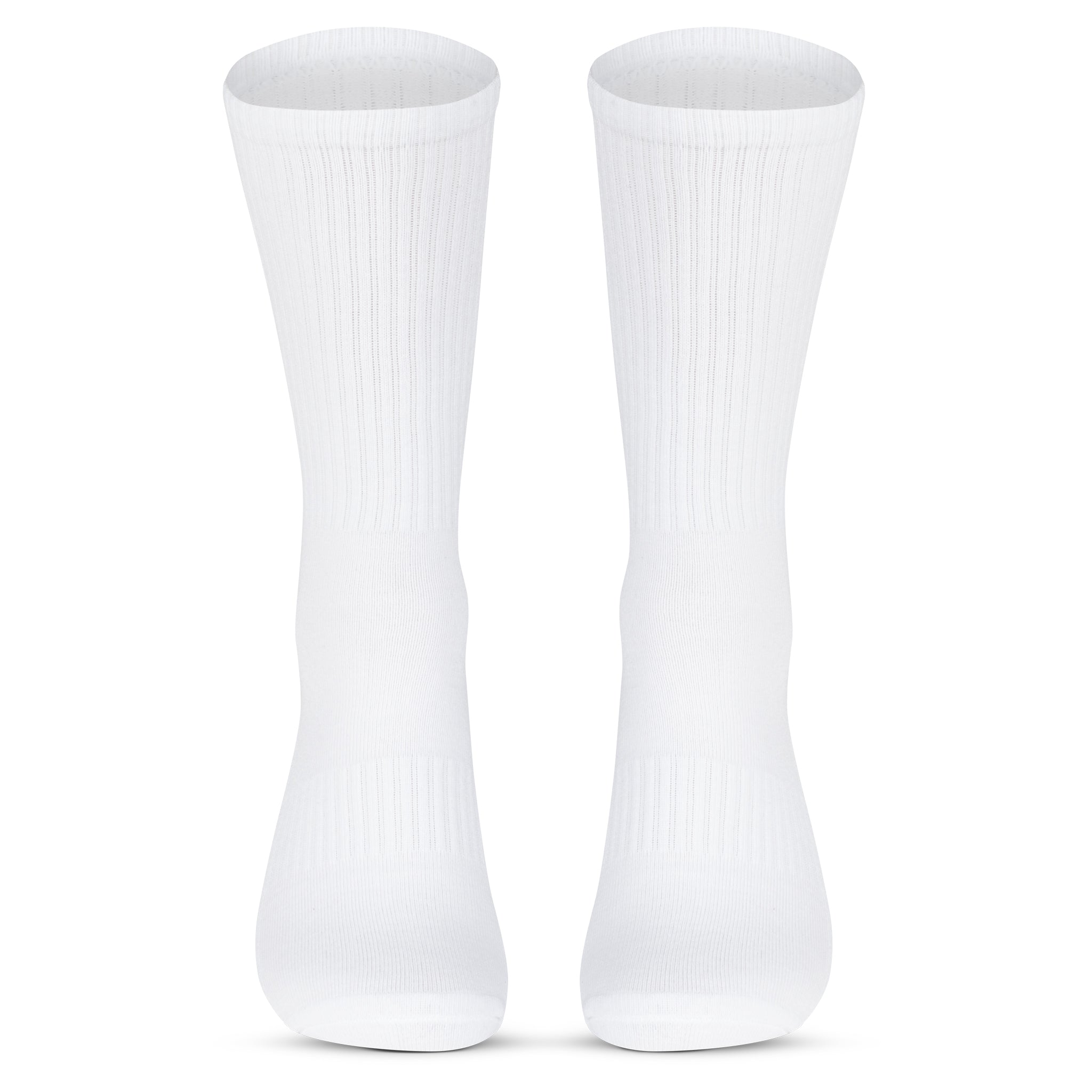 Sport Socken Crew Style - weiß - (6 Paar) - 78 % Baumwolle